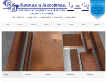 Tablet Screenshot of metalesyaleaciones.com